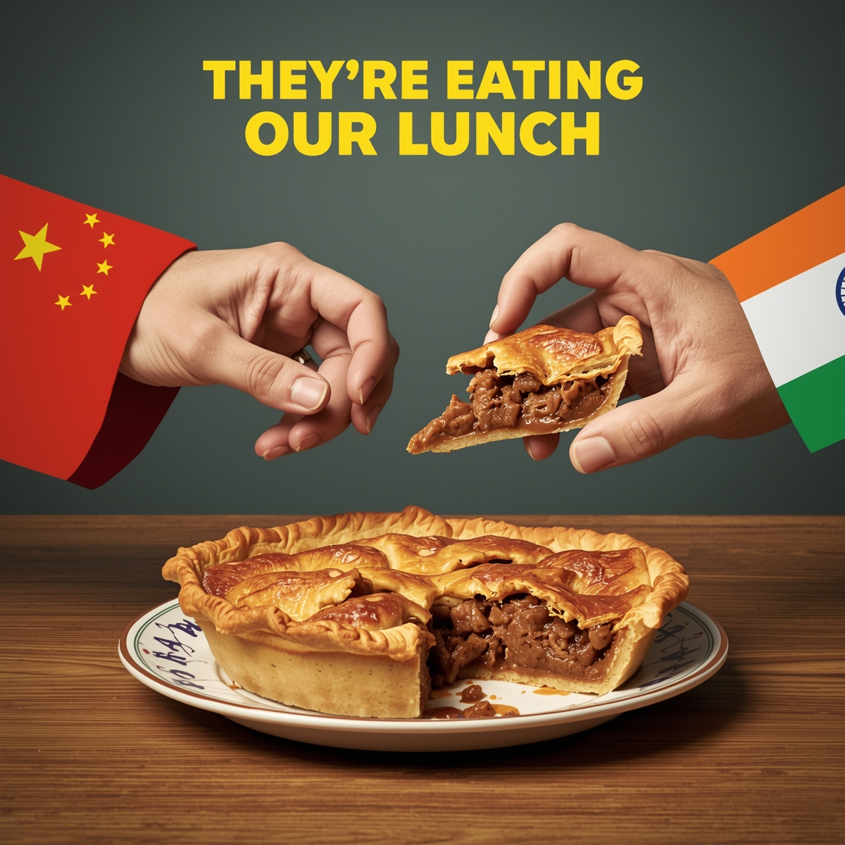 Everyone Blames China... But India Just Took 1 in 3 New Cars in Mzansi lucid origin a literalmeat pie on a plate labeled sa market ac 2